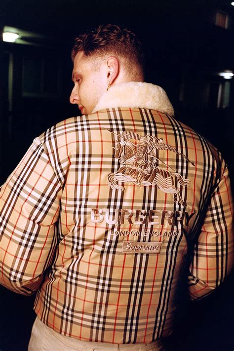 supreme x burberry lookbook|burberry x supreme jacket.